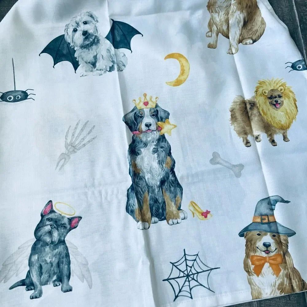 Halloween Costume Dog Fabric Shower Curtain